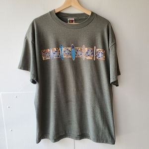 Fruit Of The Loom Tee Men's Size XL Hawaii Green Surf